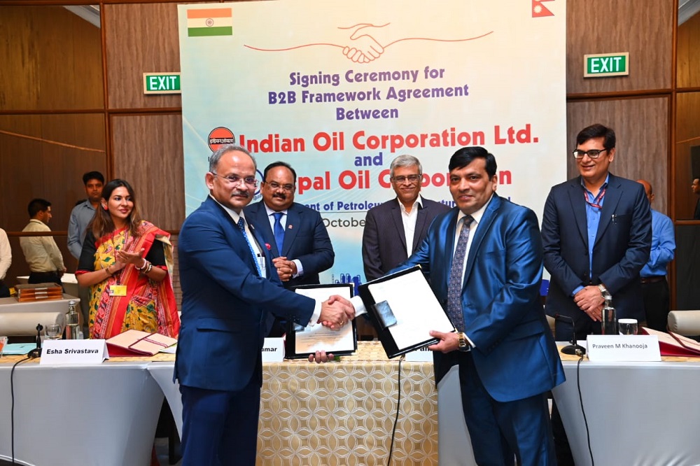 भारतसँग पेट्रोलियम पाइपलाइन र इन्धन भण्डारणस्थल निर्माण सम्झौता