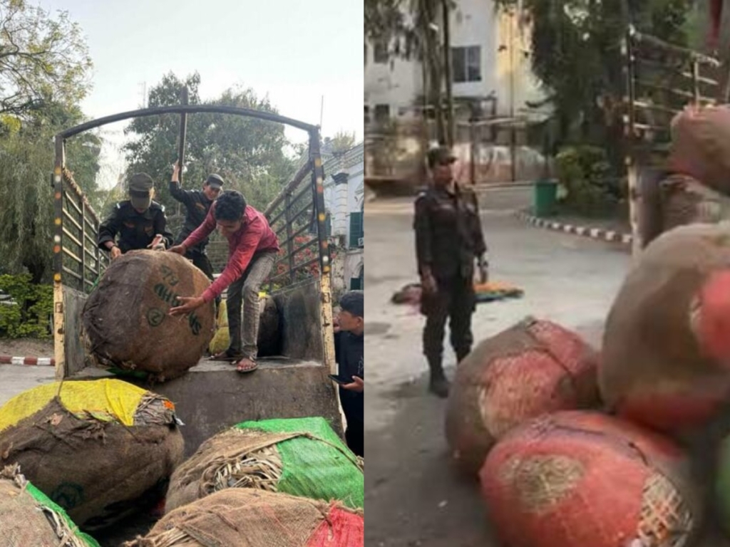 काठमाडौं महानगरद्वारा ३५ बोरा प्लास्टिकका माला बरामद