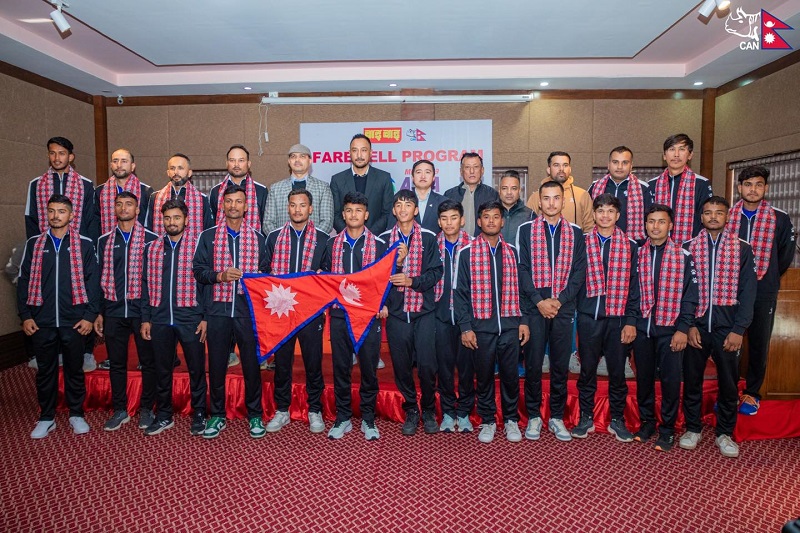१९ वर्षमुनिको एशिया कप क्रिकेट खेल्न यूएई जाने नेपाली टोलीको बिदाइ