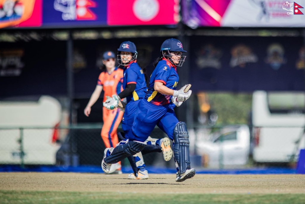 त्रिदेशीय महिला टी–ट्वान्टीः नेपाल नेदरल्याण्ड्ससँग २० रनले पराजित