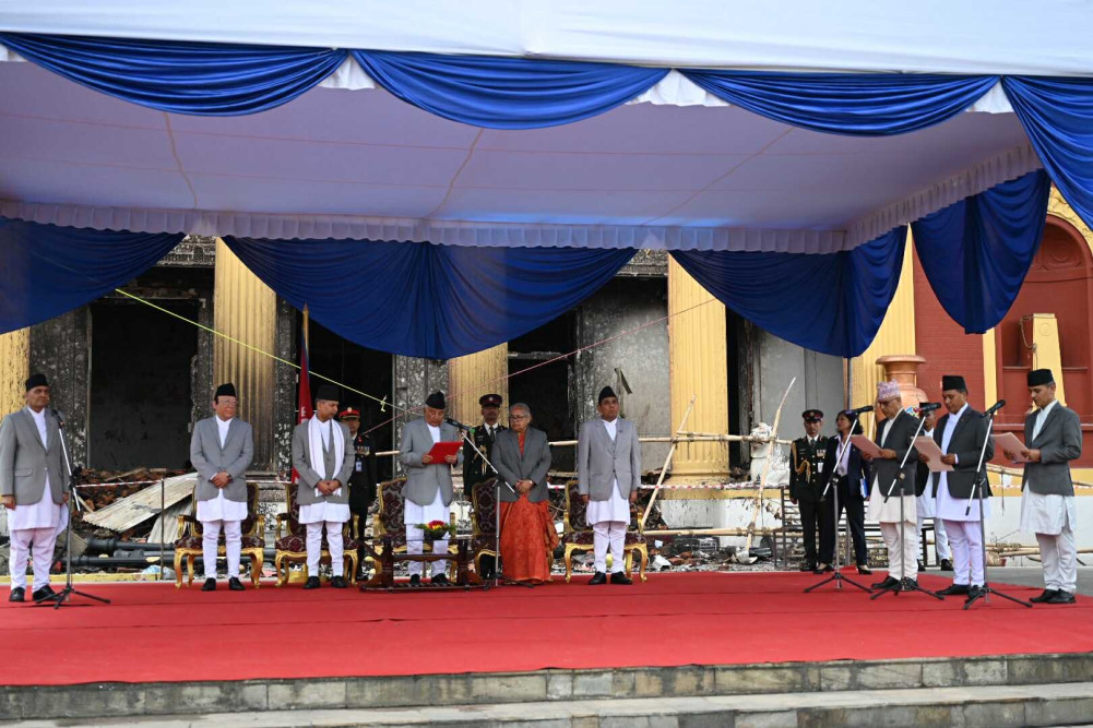 शीतल निवासमा तीन मन्त्रीले लिए शपथ, कार्की मन्त्रिपरिषद् विस्तार